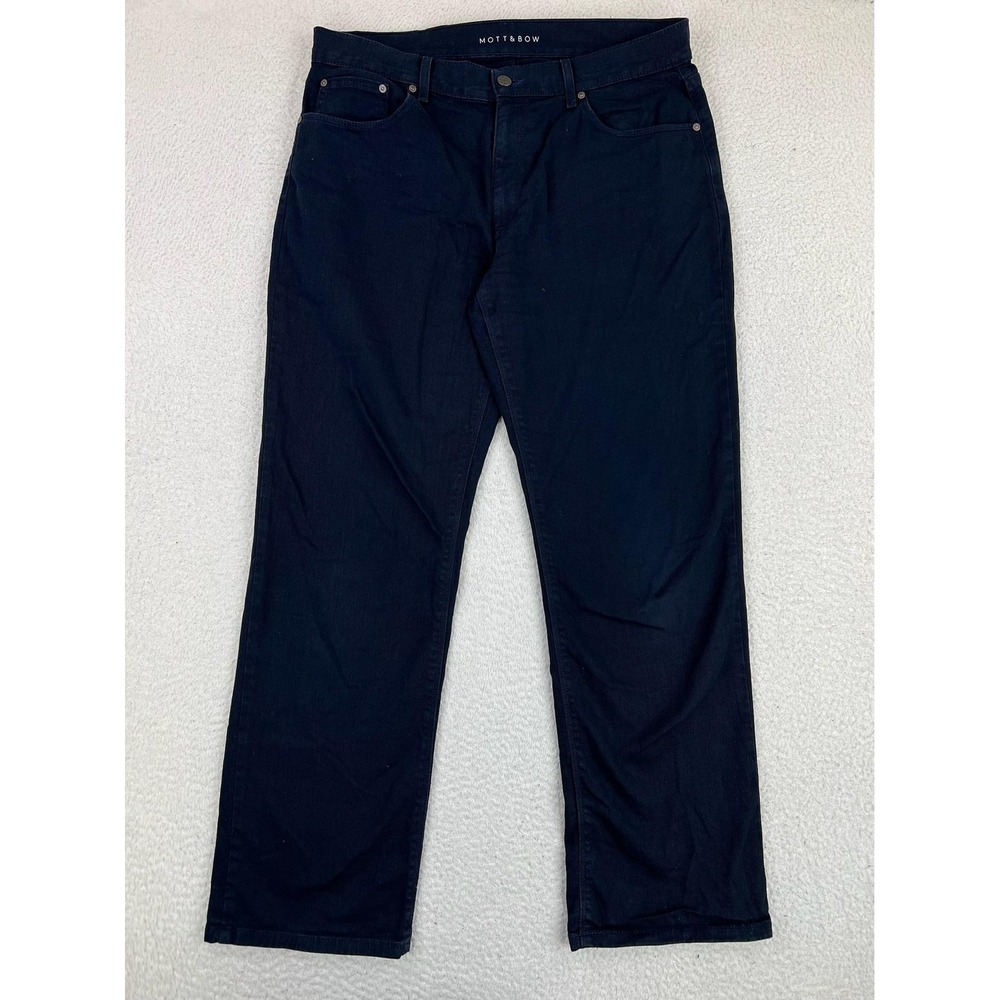 Mott & Bow Jeans Mens 34x30 Navy Blue Mercer Straight Denim Casual
